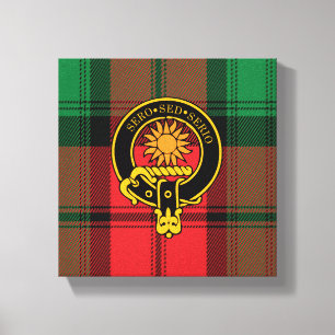 Kerr Scottish Crest and Tartan Canvas print