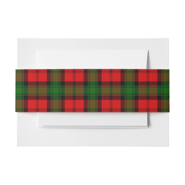 Kerr Scottish Tartan Belly Band Invitation Belly Band (Front Example)