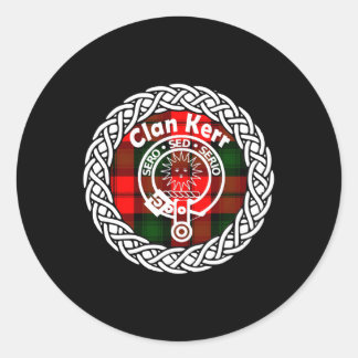 Kerr Surname Last Name Scottish Clan Tan Badge Cre Classic Round Sticker