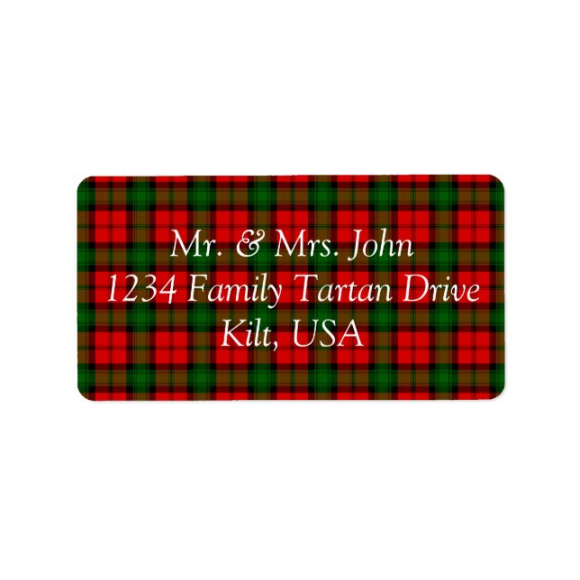 Kerr Tartan Label (Front)