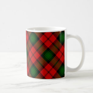 Kerr tartan red green plaid coffee mug