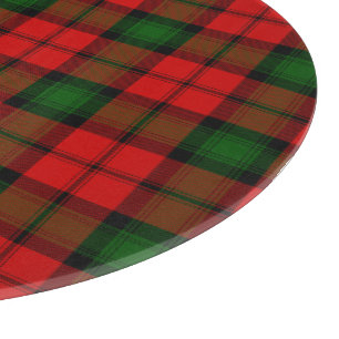 Kerr tartan red green plaid cutting board