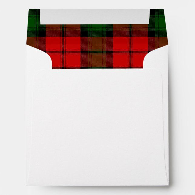 Kerr tartan red green plaid envelope (Back (Bottom))
