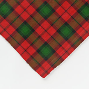 Kerr tartan red green plaid fleece blanket