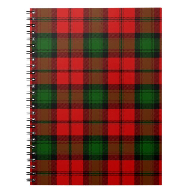 Kerr tartan red green plaid notebook (Front)