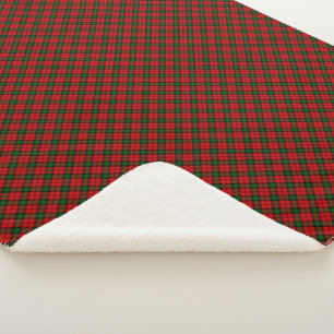 Kerr tartan red green plaid sherpa blanket