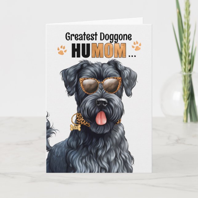 Kerry Blue Terrier Best HuMOM Ever Mother's Day Holiday Card (Front)