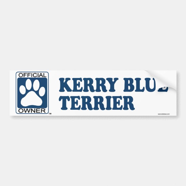 Kerry Blue Terrier Blue Bumper Sticker (Front)