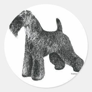 Kerry Blue Terrier Classic Round Sticker