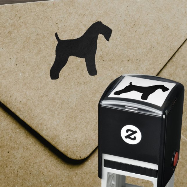 Kerry Blue Terrier Dog Breed Silhouette Self-inking Stamp (Creator Uploaded)