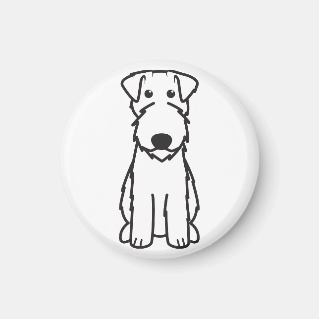 Kerry Blue Terrier Dog Cartoon Magnet (Front)