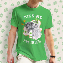 Kerry Blue Terrier Dog lover Fun Kiss me I'm Irish