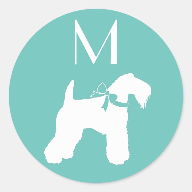 Kerry Blue Terrier Dog Puppy Classic Round Sticker (Front)