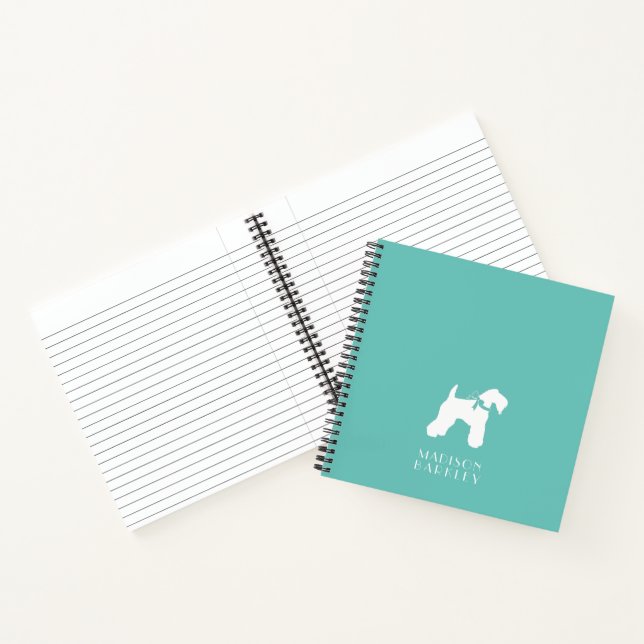 Kerry Blue Terrier Dog Puppy Notebook (Inside)
