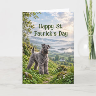 Kerry Blue Terrier Emerald Ireland St Patricks Day Holiday Card