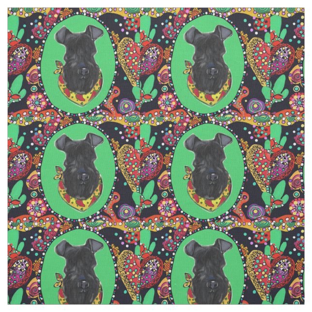 Kerry Blue Terrier Fabric (Swatch)