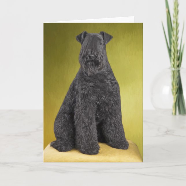 Kerry Blue Terrier Greeting Card (Front)