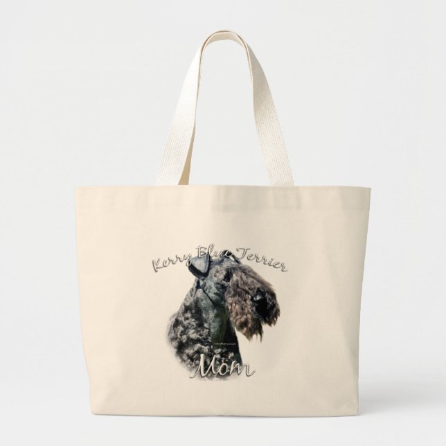 Kerry Blue Terrier Mum 2 Large Tote Bag (Front)