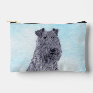 Kerry Blue Terrier Painting Cute Original Dog Art Accessory Pouch
