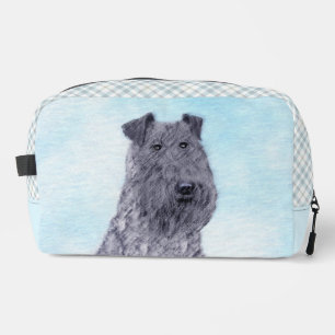 Kerry Blue Terrier Painting Cute Original Dog Art Dopp Kit
