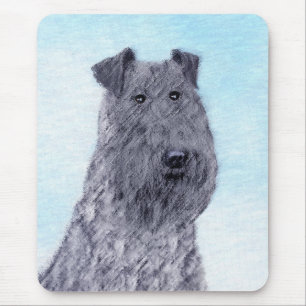 Kerry Blue Terrier Painting Cute Original Dog Art Mouse Mat