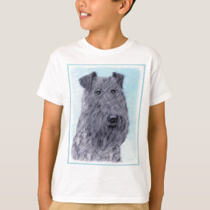 Kerry Blue Terrier Painting Cute Original Dog Art T-Shirt