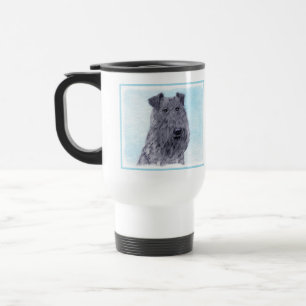 Kerry Blue Terrier Painting Cute Original Dog Art Travel Mug