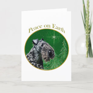 Kerry Blue Terrier Peace Holiday Card