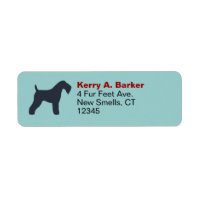 Kerry Blue Terrier Silhouette Return Address