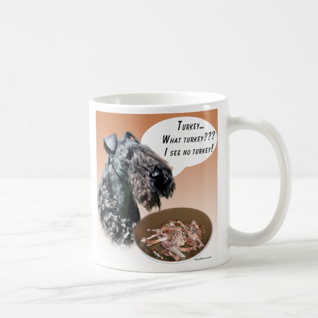 Kerry Blue Terrier Turkey Coffee Mug (Right)