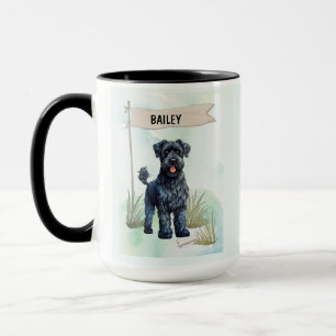 Kerry Blue Terrier Watercolor Personalized  Mug