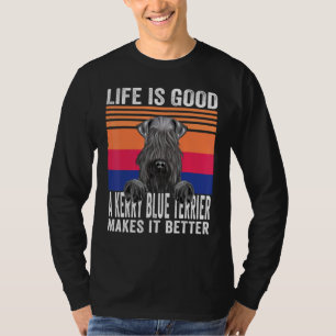 Kerry Blue Terriers Makes Your Life Good Vintage T-Shirt