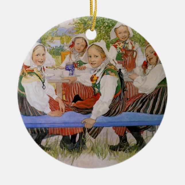 Kersti's Birthday 1909 Ceramic Tree Decoration (Front)