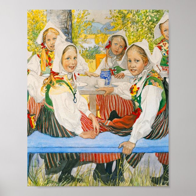 Kersti's Birthday By Carl Larsson Poster (Front)