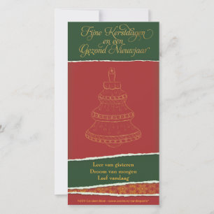 Kerstkaart met kerstboom holiday card