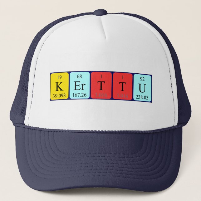 Kerttu periodic table name hat (Front)