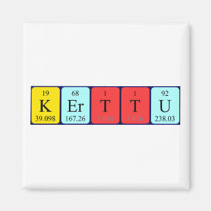 Kerttu periodic table name magnet