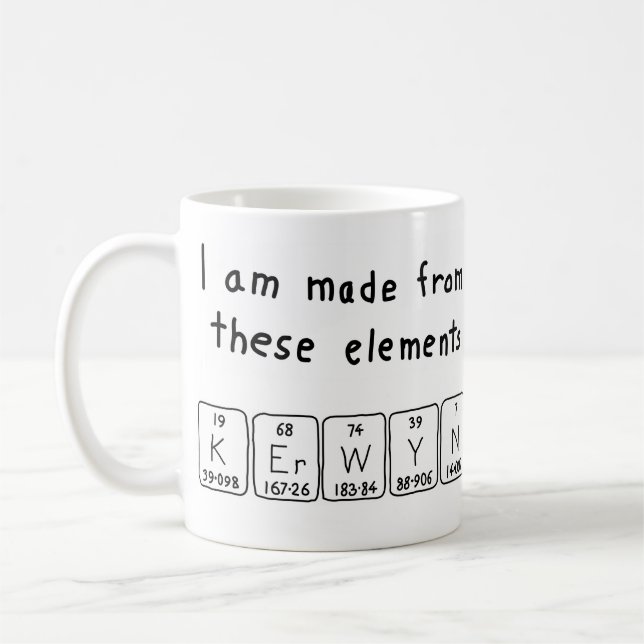 Kerwyn periodic table name mug (Left)
