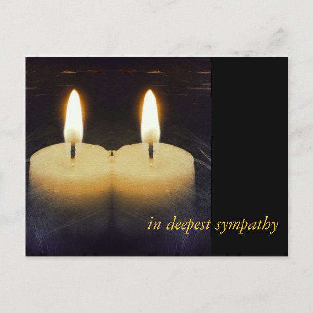 kerzen "in deepest sympathy" postcard (Front)