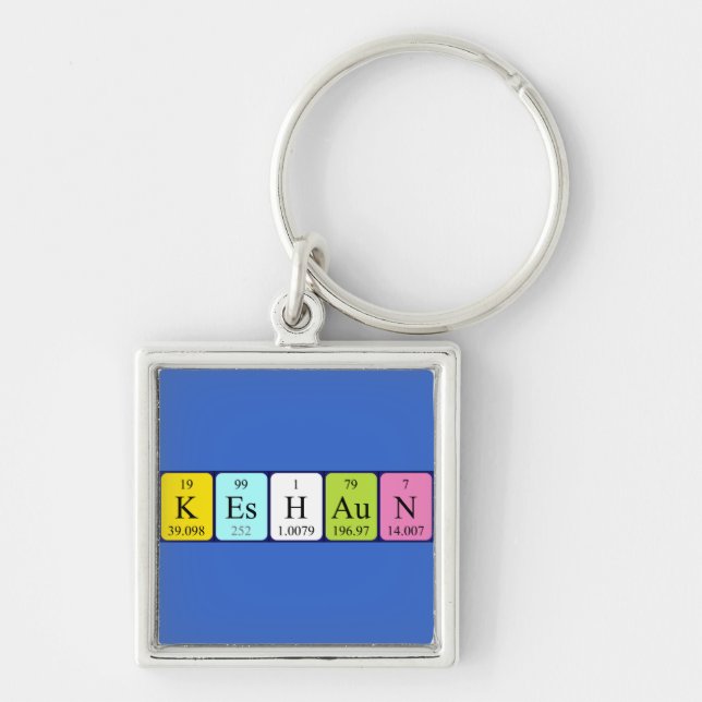 Keshaun periodic table name keyring (Front)