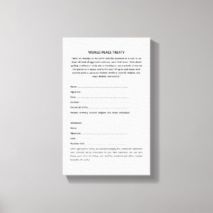 Keshe World Peace Treaty on Canvas