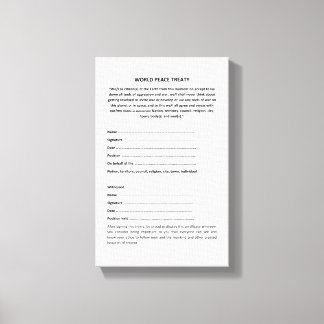 Keshe World Peace Treaty on Canvas Print