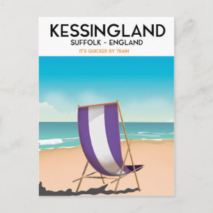 Kessingland, Suffolk England beach travel poster Postcard