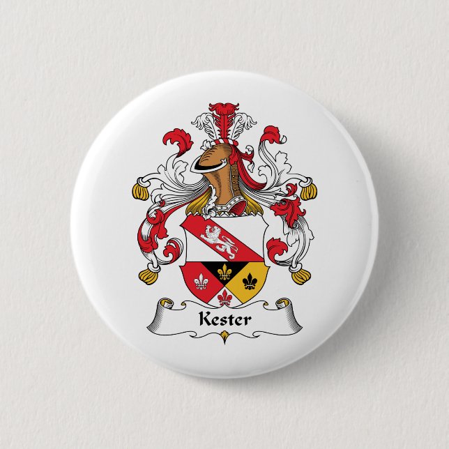 Kester Family Crest 6 Cm Round Badge (Front)