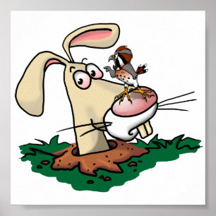 Kestrel and Rabbit Poster