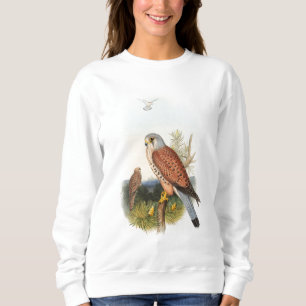 Kestrel Falcon John Gould Birds of Great Britain Sweatshirt