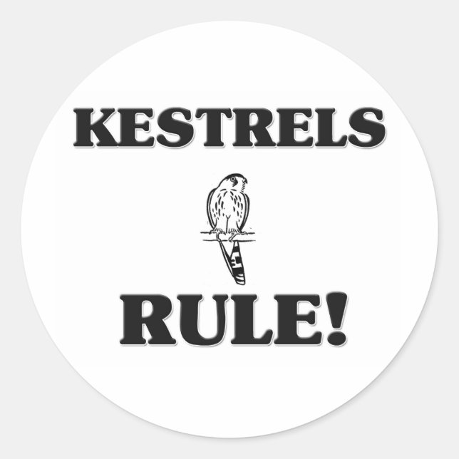KESTRELS Rule! Classic Round Sticker (Front)