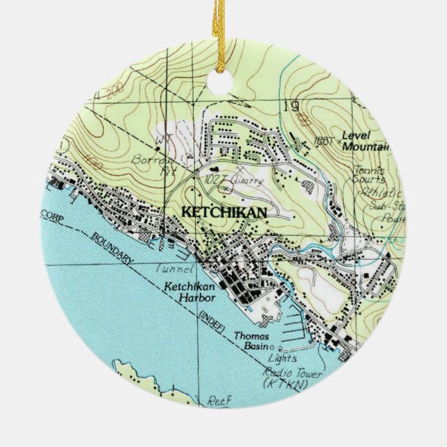 Ketchikan AK Christmas Ornament (Back)