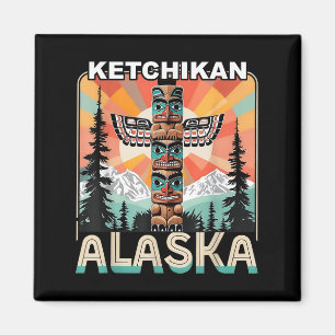 Ketchikan Alaska Native American Indian Totem Le Magnet