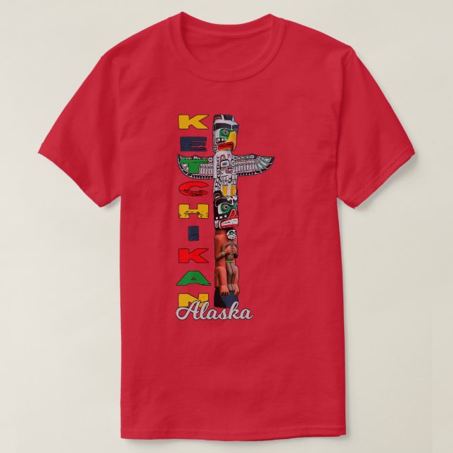 Ketchikan Alaska Totem Pole Native Art Souvenir Ke T-Shirt (Design Front)